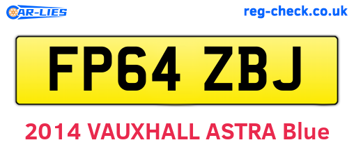 FP64ZBJ are the vehicle registration plates.
