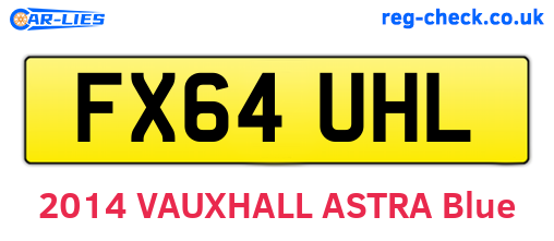 FX64UHL are the vehicle registration plates.