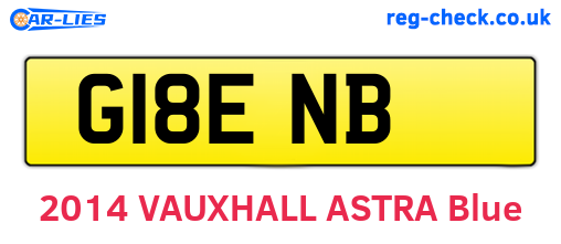 G18ENB are the vehicle registration plates.