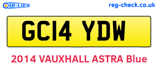 GC14YDW are the vehicle registration plates.