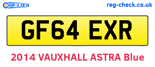 GF64EXR are the vehicle registration plates.