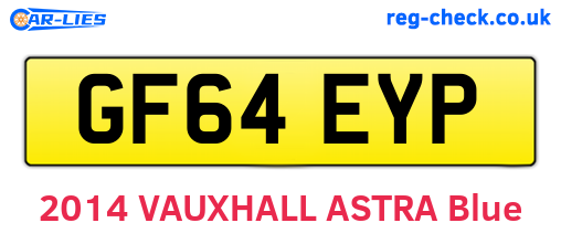 GF64EYP are the vehicle registration plates.
