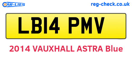 LB14PMV are the vehicle registration plates.