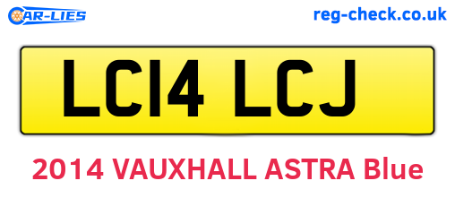 LC14LCJ are the vehicle registration plates.