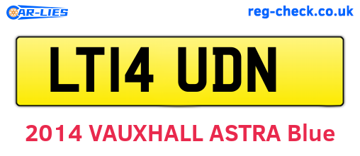LT14UDN are the vehicle registration plates.