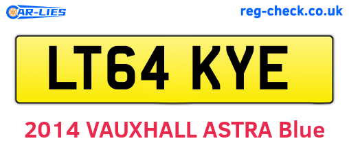 LT64KYE are the vehicle registration plates.