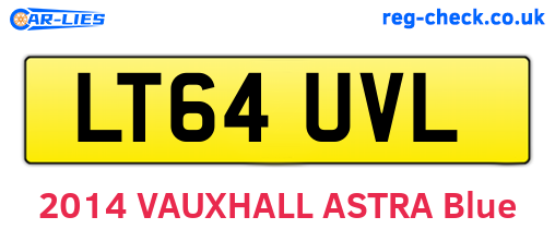 LT64UVL are the vehicle registration plates.