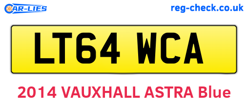 LT64WCA are the vehicle registration plates.