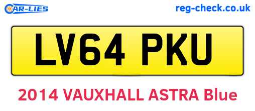 LV64PKU are the vehicle registration plates.