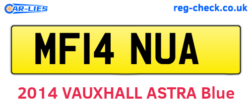 MF14NUA are the vehicle registration plates.