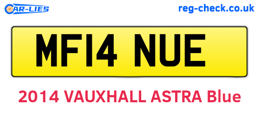 MF14NUE are the vehicle registration plates.