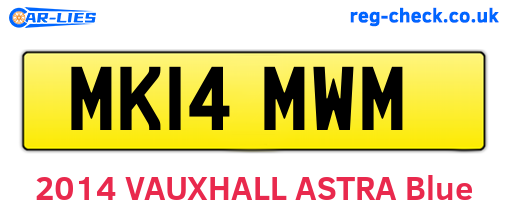 MK14MWM are the vehicle registration plates.
