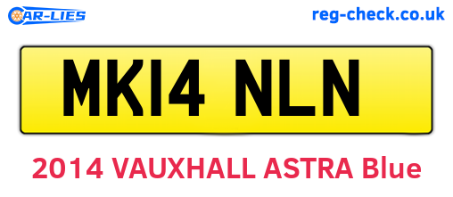 MK14NLN are the vehicle registration plates.