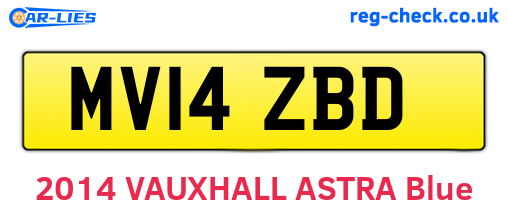 MV14ZBD are the vehicle registration plates.