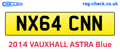 NX64CNN are the vehicle registration plates.