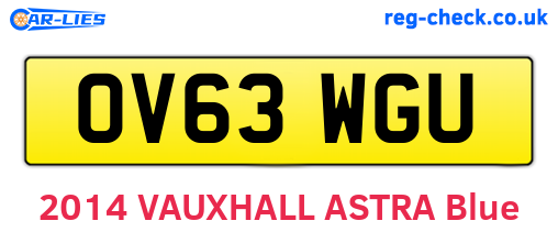 OV63WGU are the vehicle registration plates.