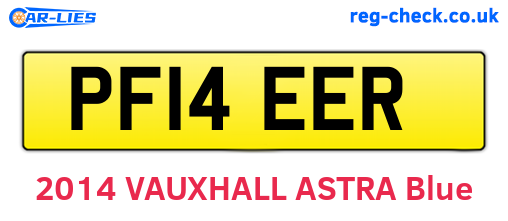 PF14EER are the vehicle registration plates.