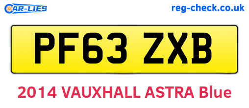 PF63ZXB are the vehicle registration plates.