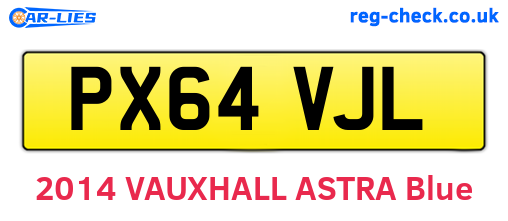 PX64VJL are the vehicle registration plates.