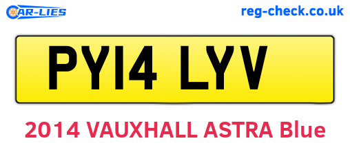 PY14LYV are the vehicle registration plates.