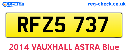 RFZ5737 are the vehicle registration plates.