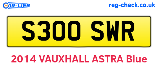 S300SWR are the vehicle registration plates.
