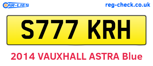 S777KRH are the vehicle registration plates.