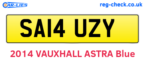 SA14UZY are the vehicle registration plates.