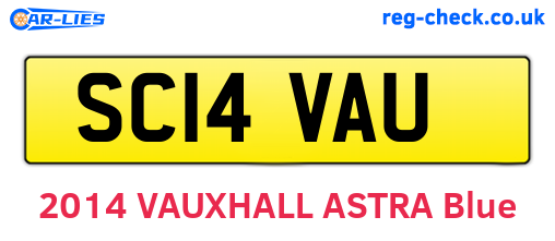 SC14VAU are the vehicle registration plates.