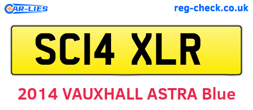 SC14XLR are the vehicle registration plates.
