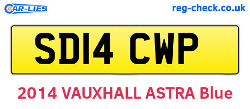 SD14CWP are the vehicle registration plates.