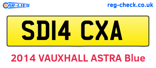 SD14CXA are the vehicle registration plates.