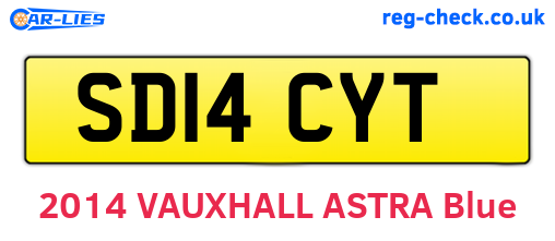 SD14CYT are the vehicle registration plates.