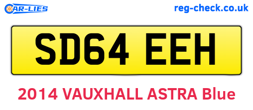 SD64EEH are the vehicle registration plates.