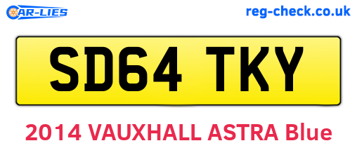 SD64TKY are the vehicle registration plates.