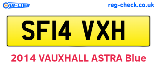 SF14VXH are the vehicle registration plates.