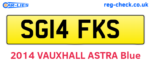 SG14FKS are the vehicle registration plates.