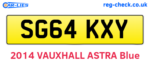 SG64KXY are the vehicle registration plates.