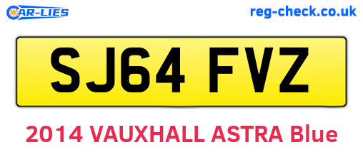 SJ64FVZ are the vehicle registration plates.