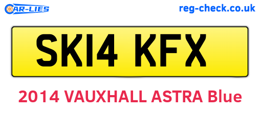 SK14KFX are the vehicle registration plates.