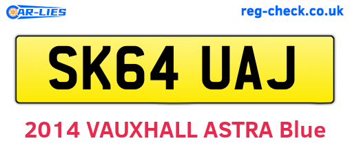 SK64UAJ are the vehicle registration plates.