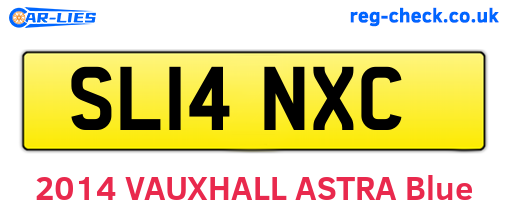 SL14NXC are the vehicle registration plates.