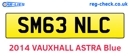 SM63NLC are the vehicle registration plates.