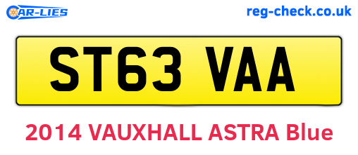 ST63VAA are the vehicle registration plates.