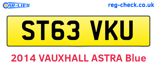 ST63VKU are the vehicle registration plates.