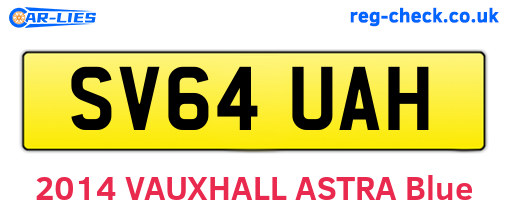 SV64UAH are the vehicle registration plates.
