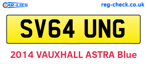 SV64UNG are the vehicle registration plates.