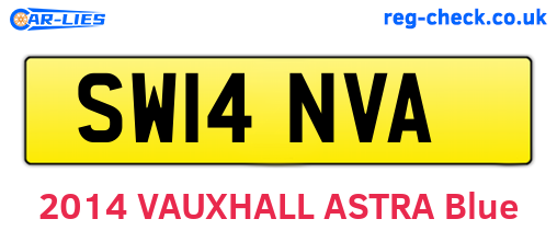 SW14NVA are the vehicle registration plates.