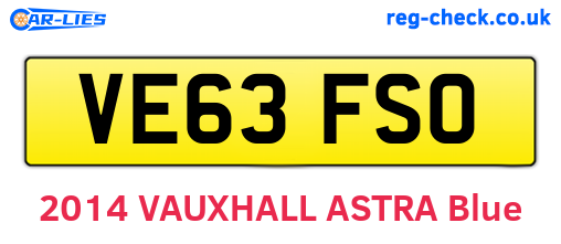 VE63FSO are the vehicle registration plates.