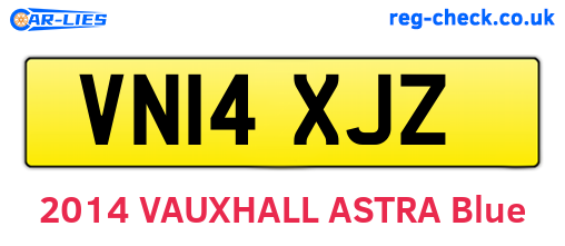 VN14XJZ are the vehicle registration plates.